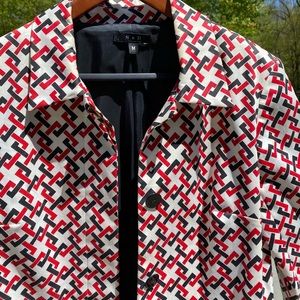 Mid-Length Black, White and Red S&D Jacket